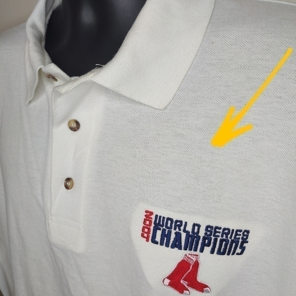 Vtg 04 Boston Red Sox Men's 2XL MLB Polo Shirt World Series Champions NWT - Picture 4 of 8